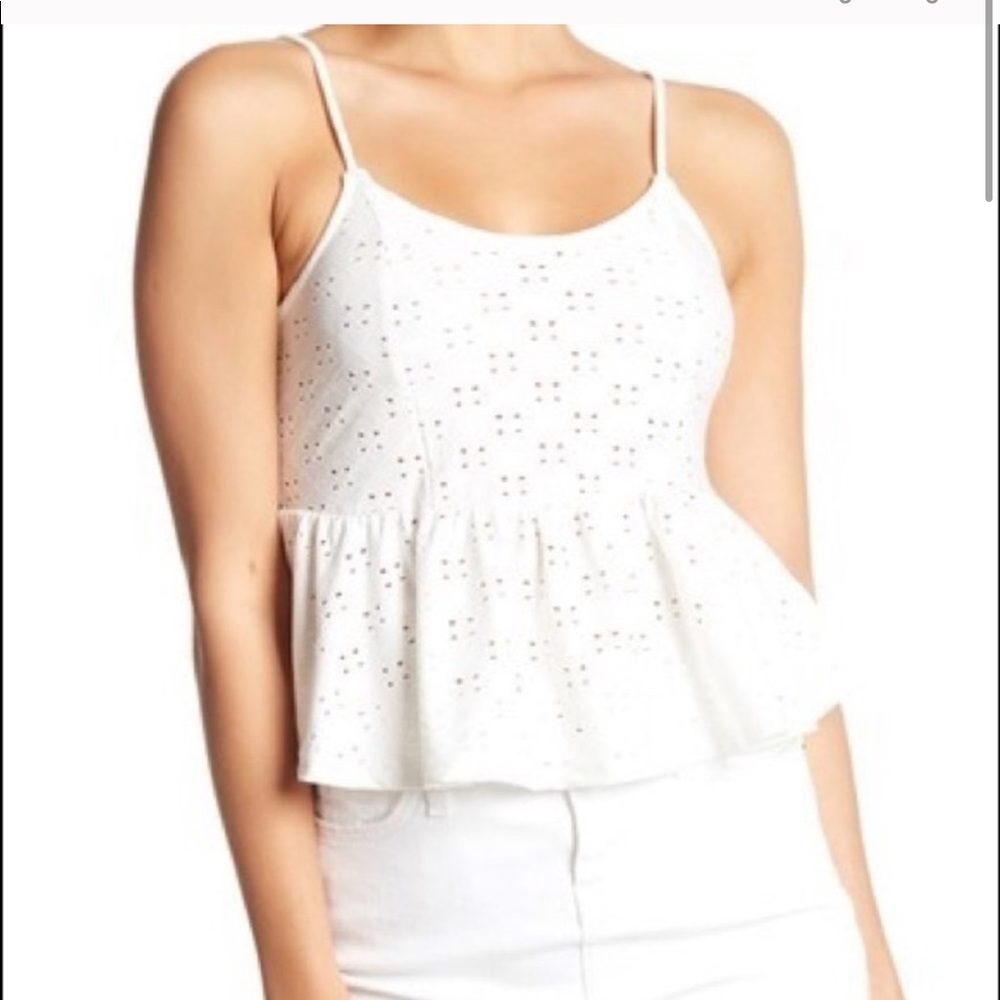 Hiatus white babydoll tank top